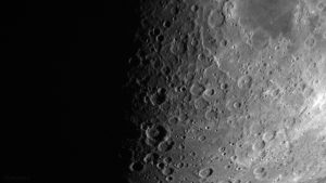 Krater unterhalb Mare Nectaris am 19. Juli 2018 um 21:33 Uhr