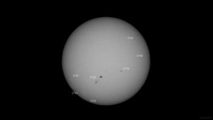 Sonnenfleckenaktivität am 9. Juli 2024